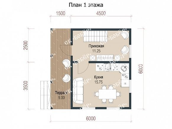 Дом из бруса 6х6. фото