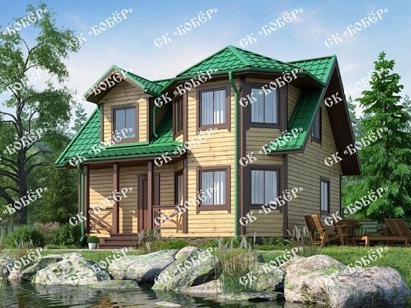 Деревянный дом из бруса 7х8