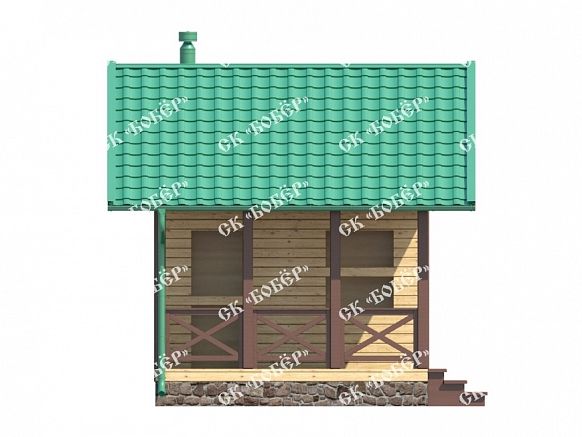 Сруб бани из бруса 4х6. фото