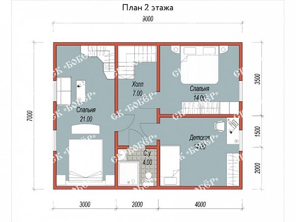 Сруб из бруса 7х9. фото