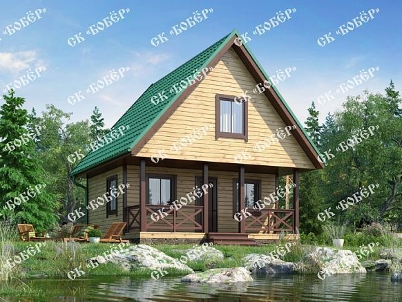 Маленький дом из бруса 6х6