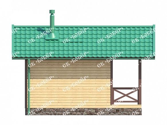 Сруб бани из бруса 4х6. фото